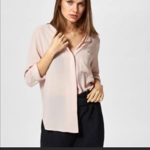 SELECTED/FEMME sheer blouse in beige